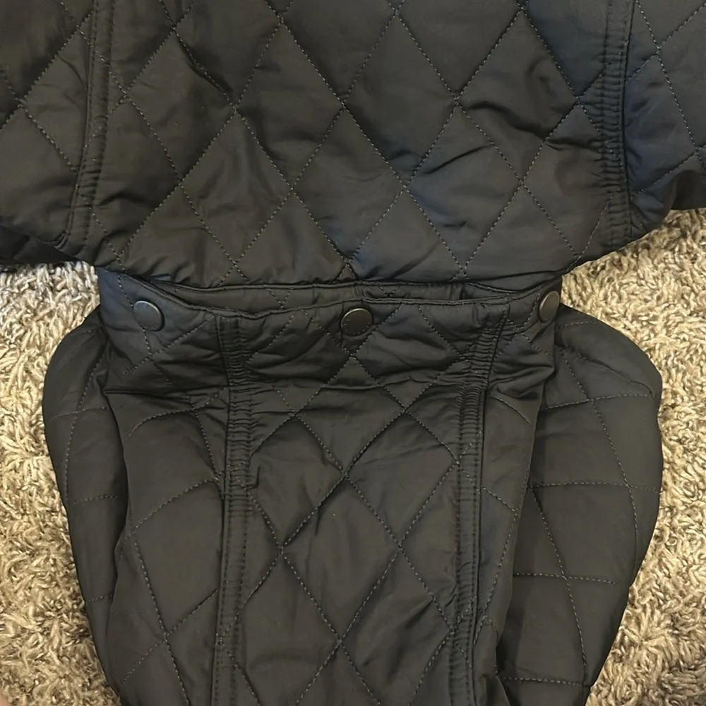 Barbour Black Quilted Jacket Winter Tartan Women’s Size 6 - Picture 13 of 14